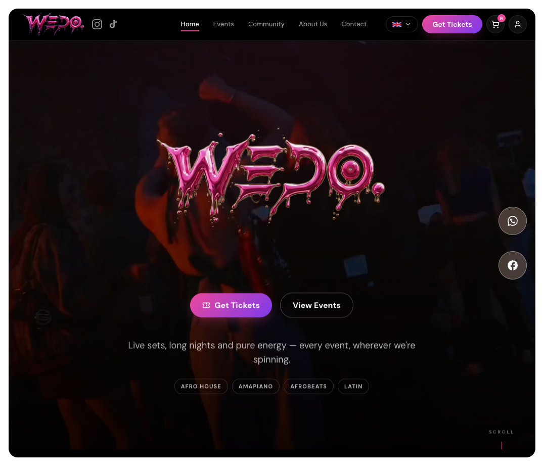 Screenshot: WeDo-Events.de
